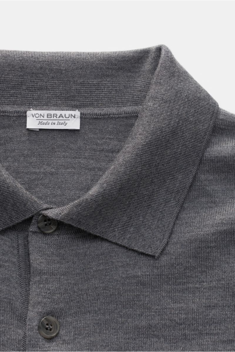 von Braun Merino Strickpolo dunkelgrau