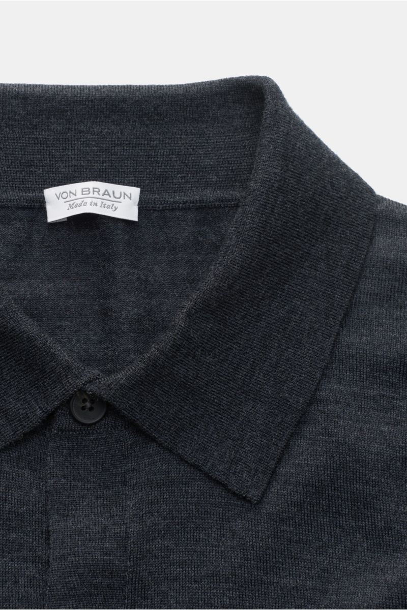 von Braun Merino Cardigan dunkelgrau