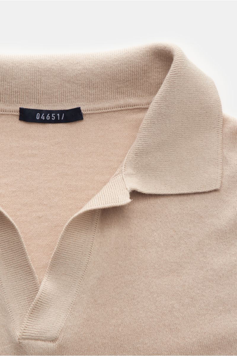 04651/ A trip in a bag Strickpolo beige