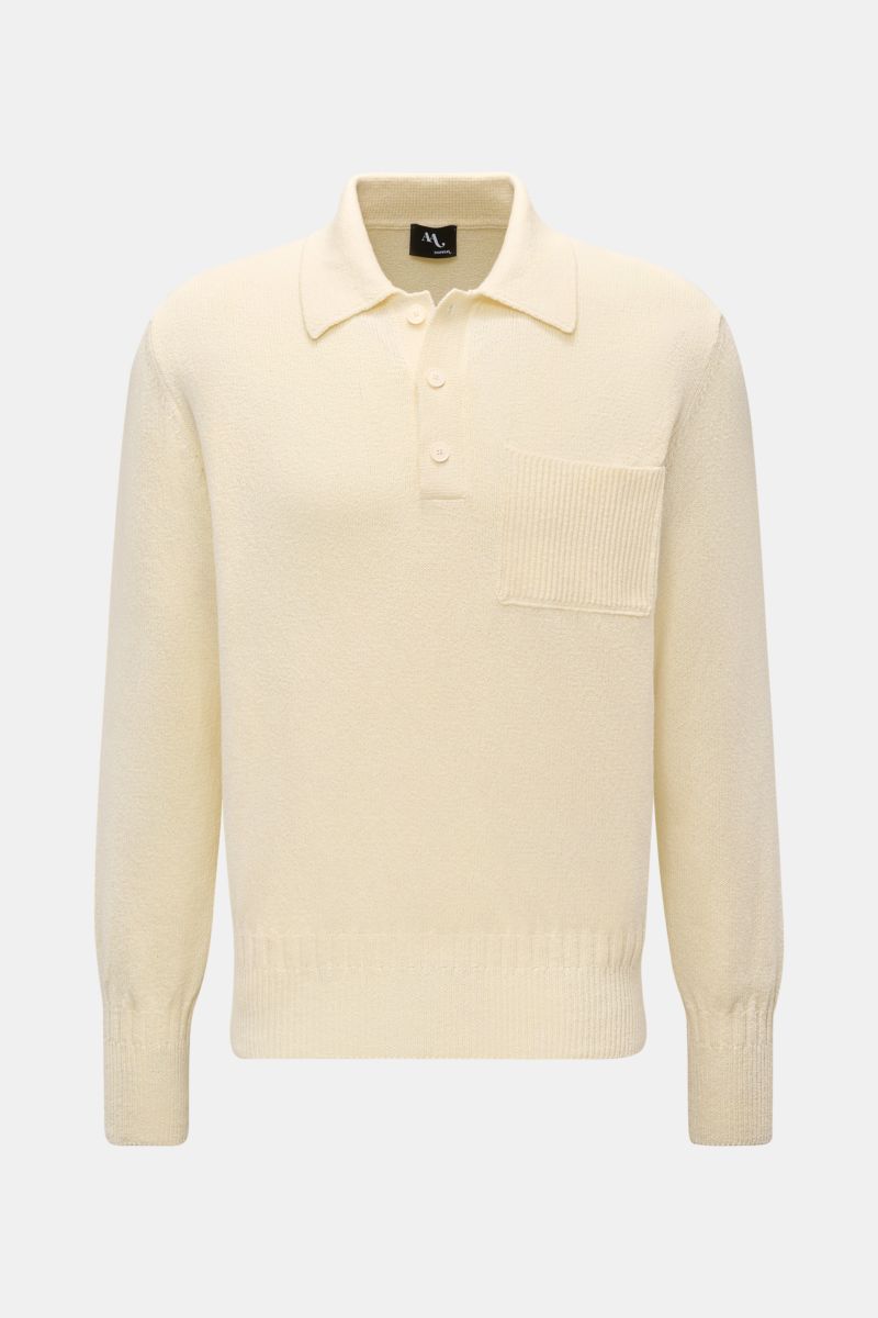 Knit polo 'Aashton' cream