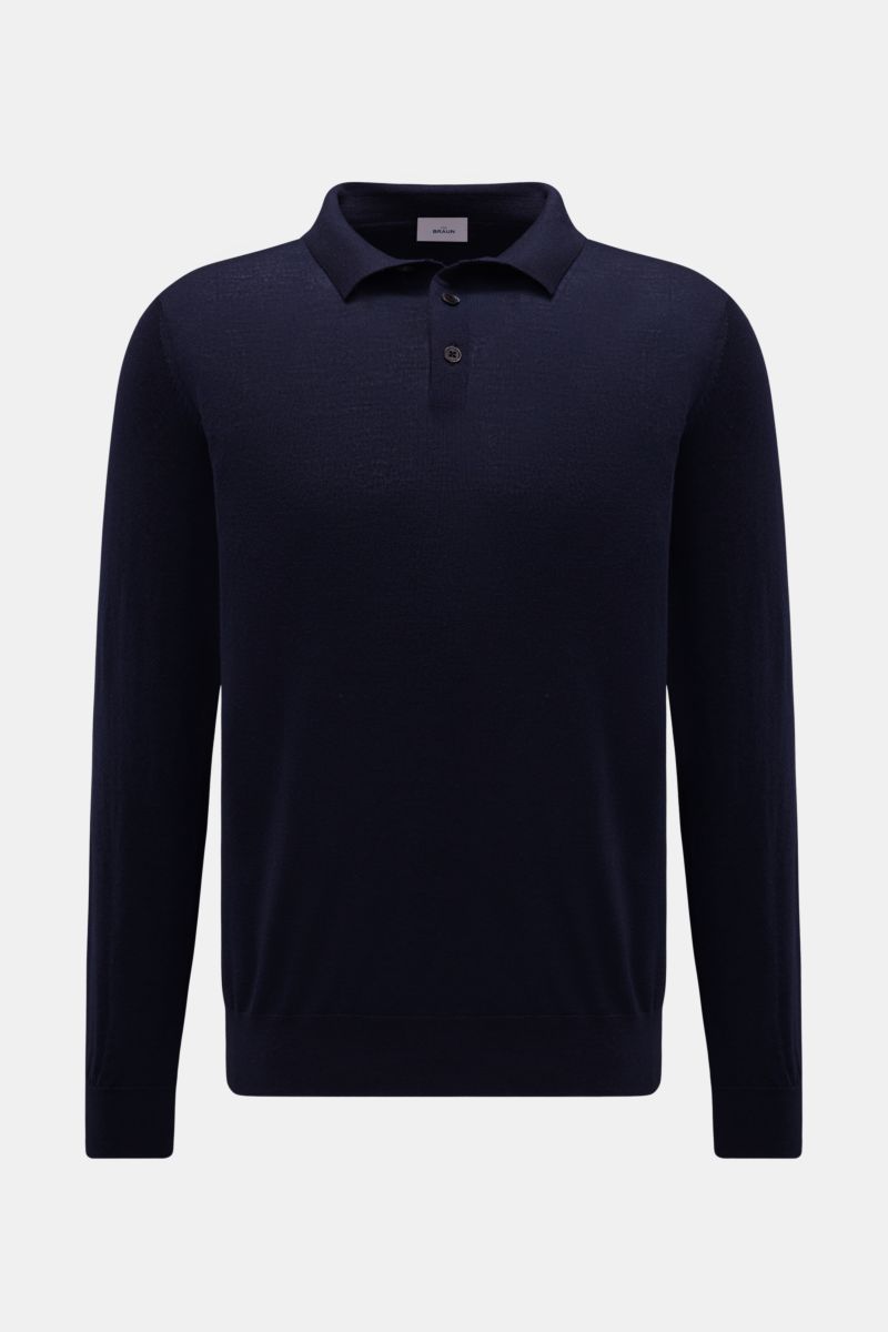von Braun Merino Feinstrickpolo navy