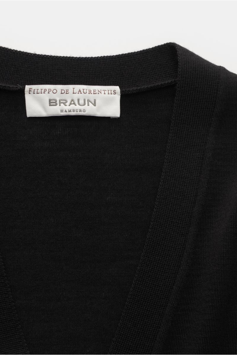 Filippo de Laurentiis Merino Feinstrick-Weste schwarz