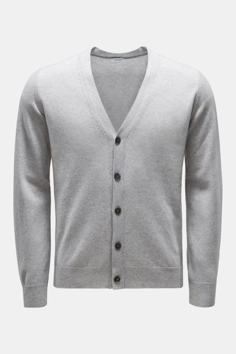 Cashmere cardigan light grey