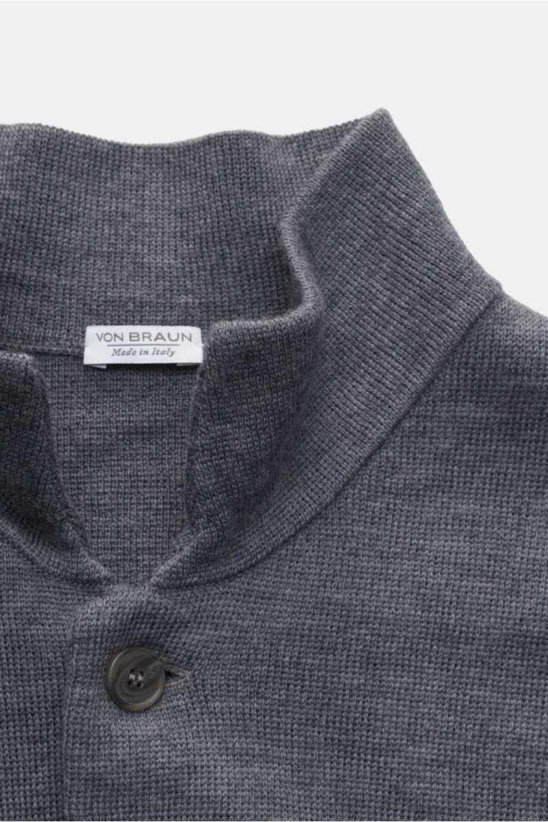 von Braun Merino Cardigan dunkelgrau