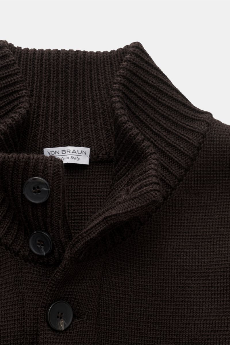 von Braun Merino Cardigan dunkelbraun