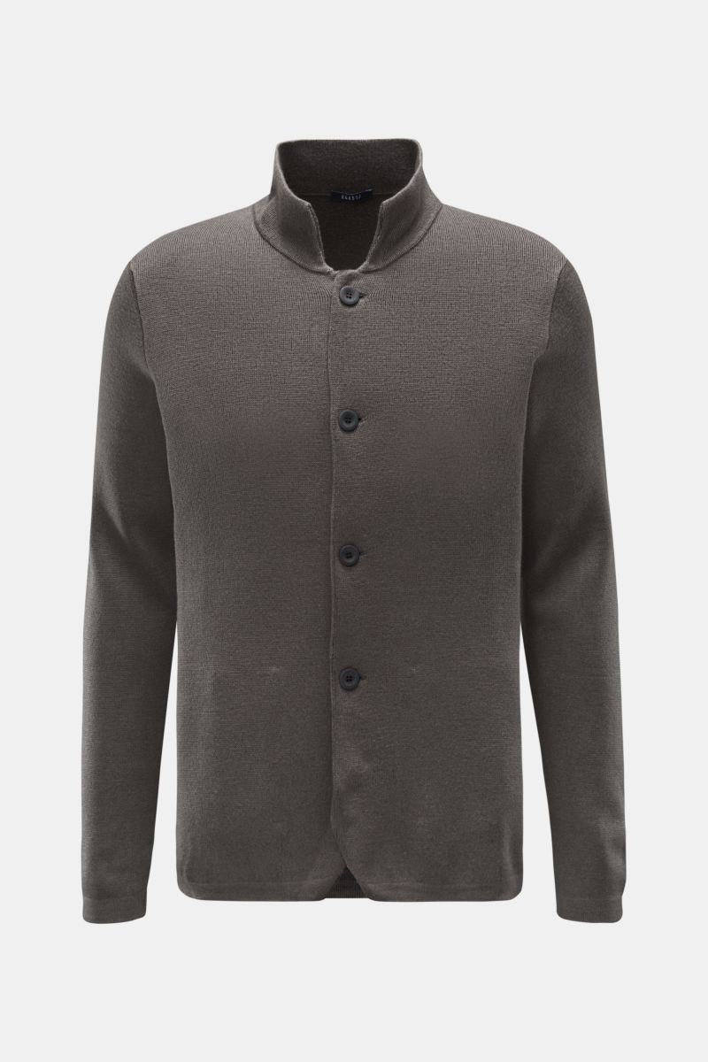 04651/ A trip in a bag Cardigan 'Foggy' taupe