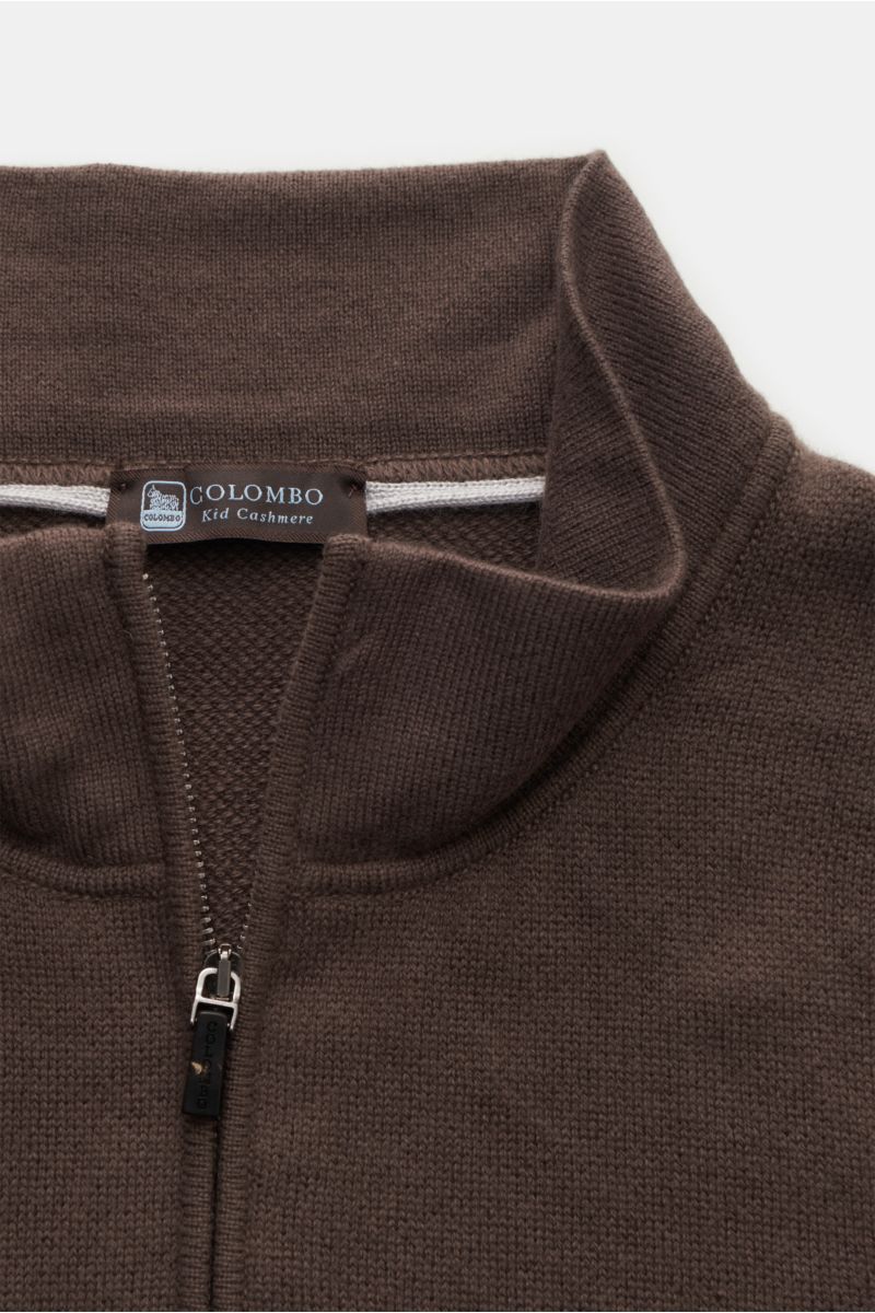 Colombo Baby-Cashmere Strickjacke graubraun