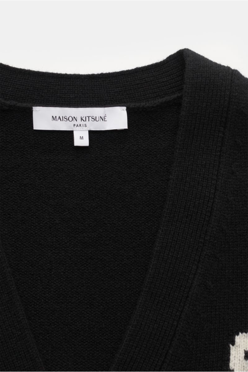 Maison Kitsuné Cardigan 'Fox Head' black
