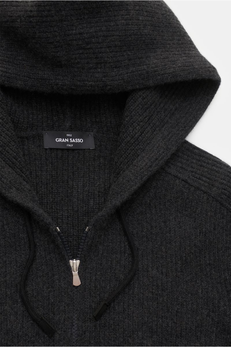 Gran Sasso Cashmere cardigan dark grey