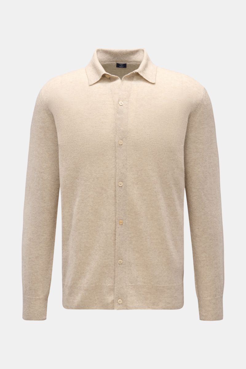 Strickhemd beige meliert