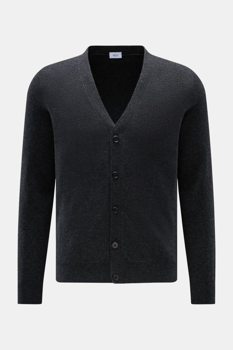von Braun Cashmere Cardigan anthrazit meliert