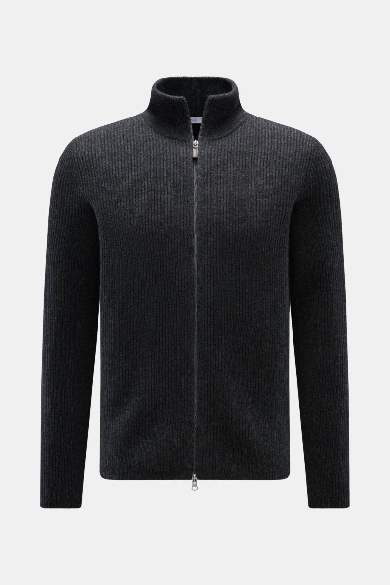 von Braun Cashmere Strickjacke anthrazit meliert