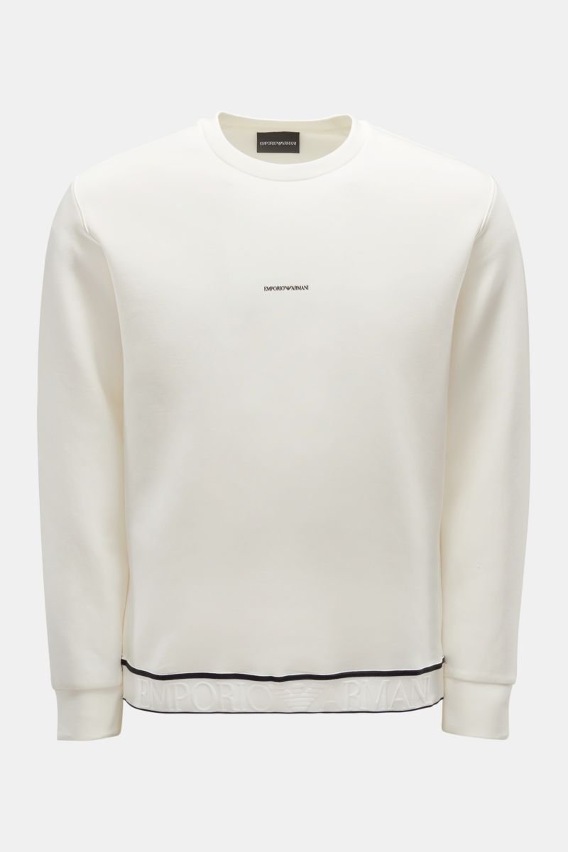 Neoprene crew neck sweatshirt off-white