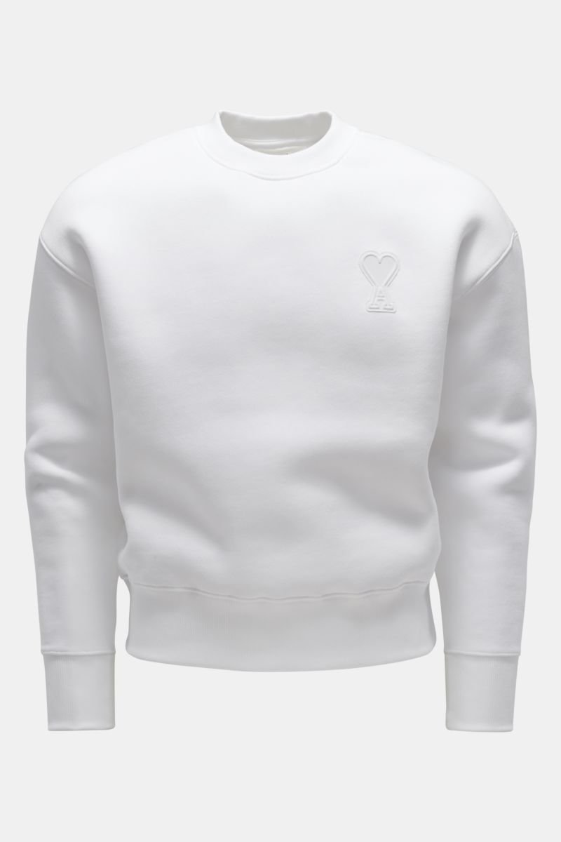 Neopren-Rundhals-Sweatshirt weiß