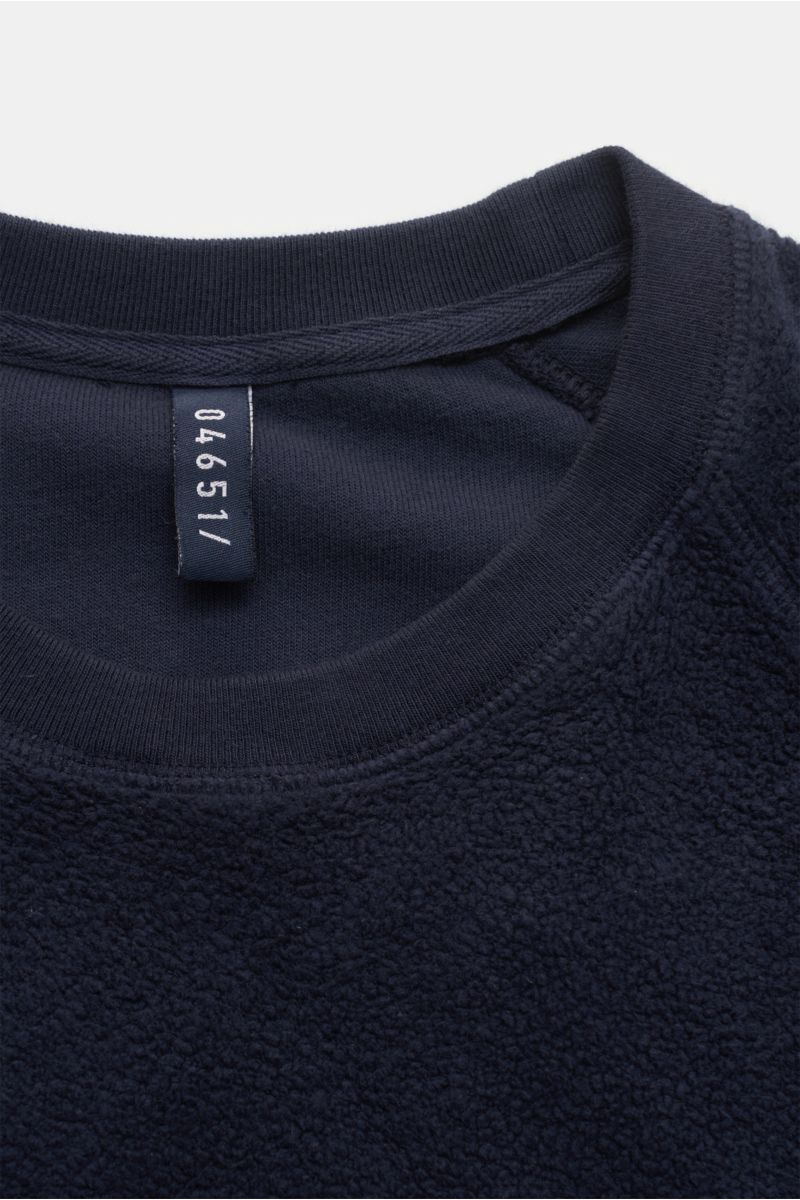 04651/ A trip in a bag Fleece-Rundhals-Sweatshirt 'PF Crew' navy