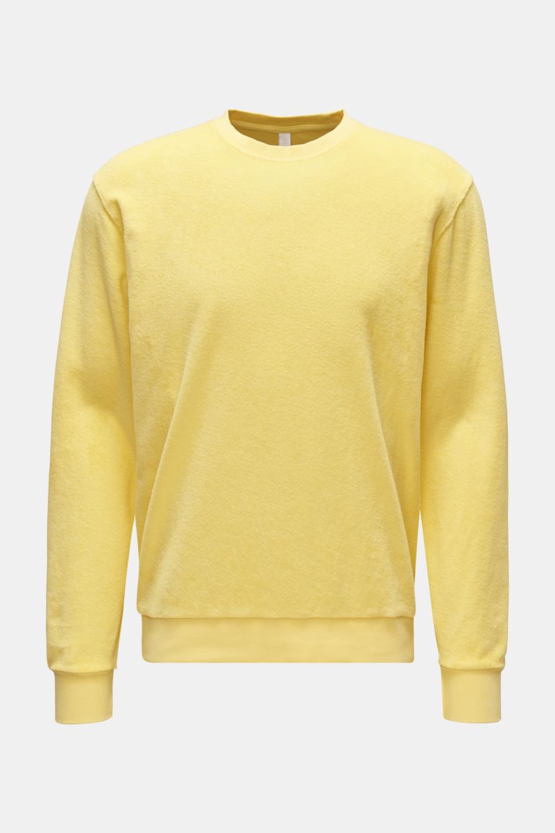 04651/ A trip in a bag Frottee Rundhals-Sweatshirt gelb