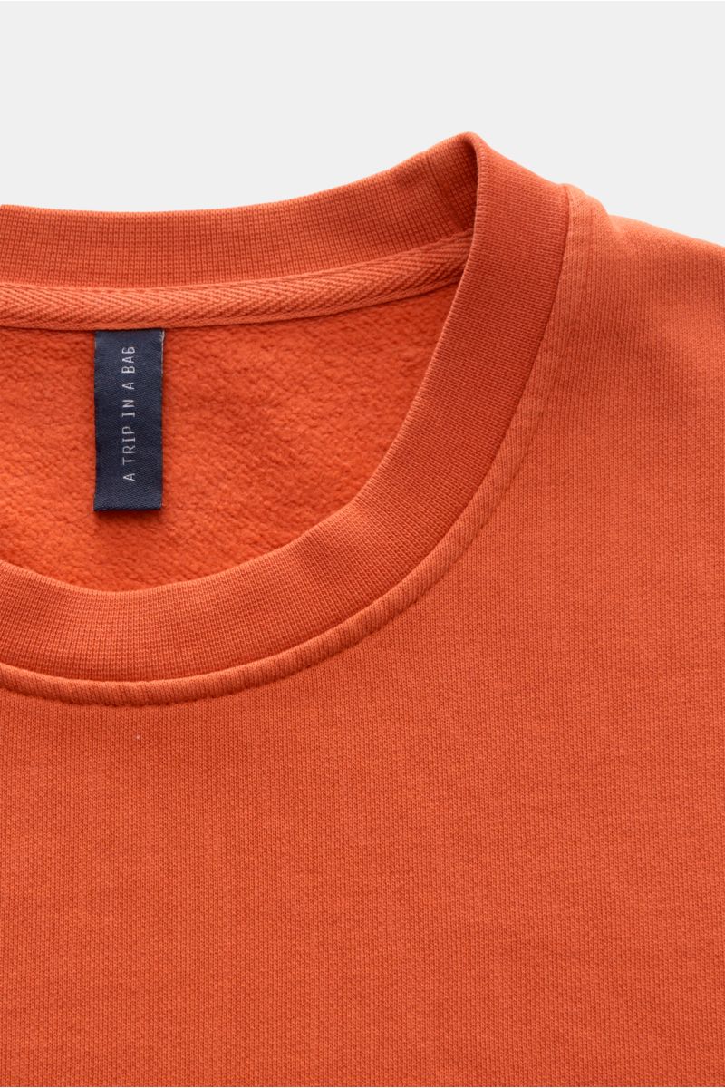 04651/ A trip in a bag Crew neck jumper 'AF Crew' orange