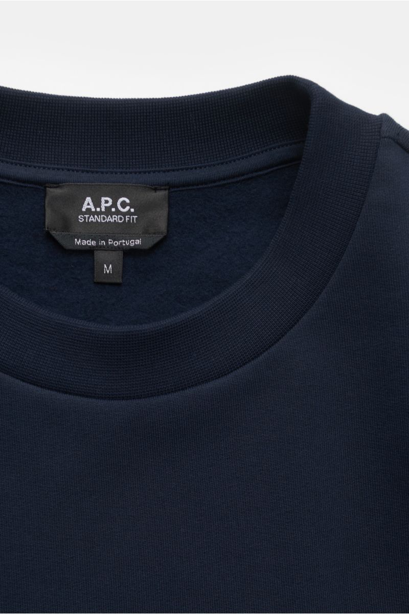 A.P.C. Rundhals-Sweatshirt 'Standard Rue Madame' navy