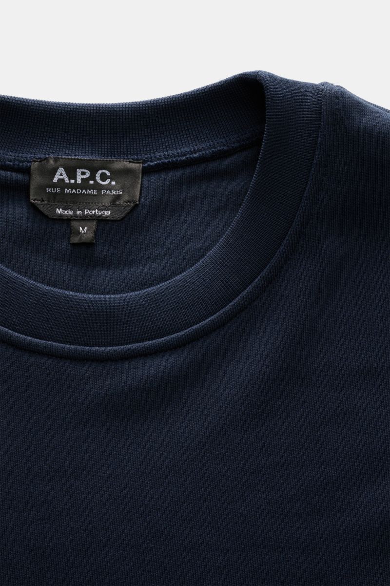 A.P.C. Rundhals-Sweatshirt 'James' navy