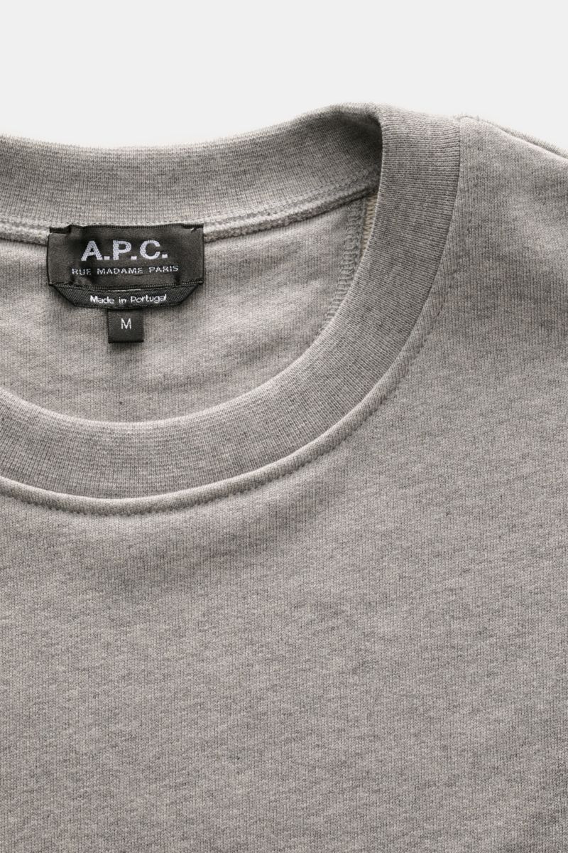 A.P.C. Rundhals-Sweatshirt 'James' grau meliert