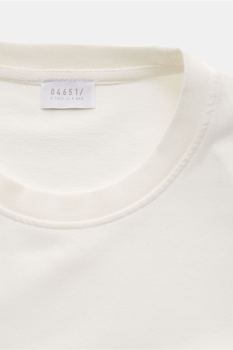 04651/ A trip in a bag Rundhals-Sweatshirt offwhite