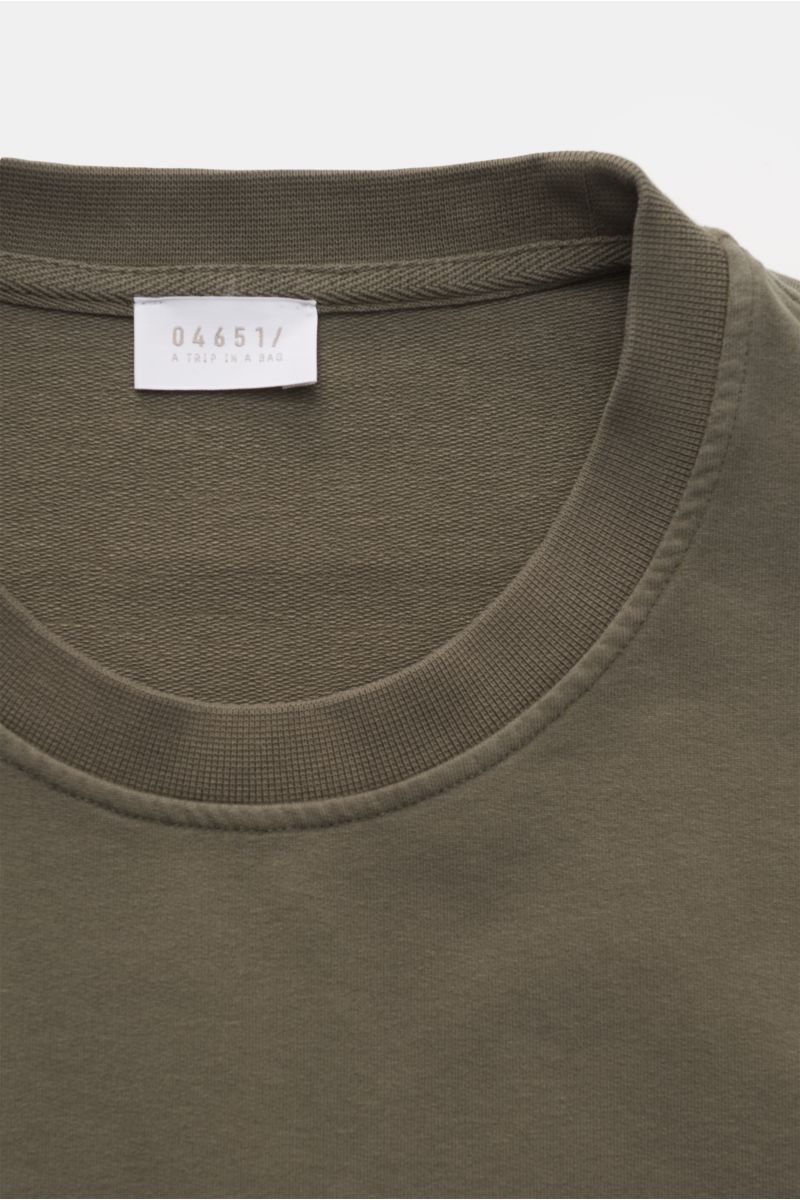04651/ A trip in a bag Crew neck sweatshirt grey-green