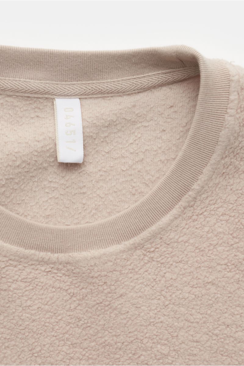 04651/ A trip in a bag Fleece-Rundhals-Sweatshirt 'Ata Oyster' beige