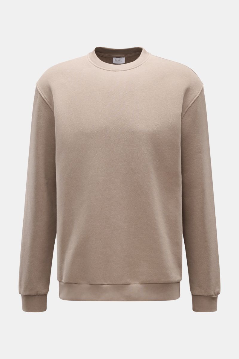 04651/ A trip in a bag Rundhals-Sweatshirt 'CL Crew' taupe meliert