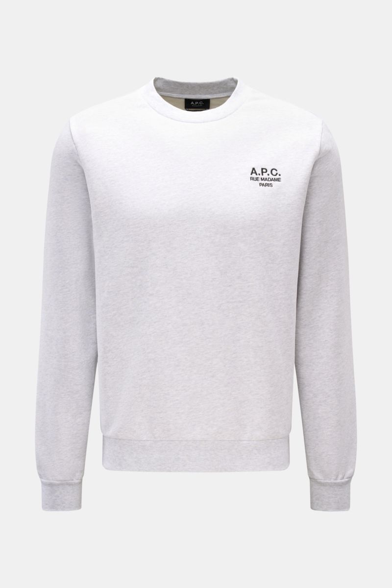 A.P.C. Crew neck sweatshirt 'Standard Rue Madame' grey melange