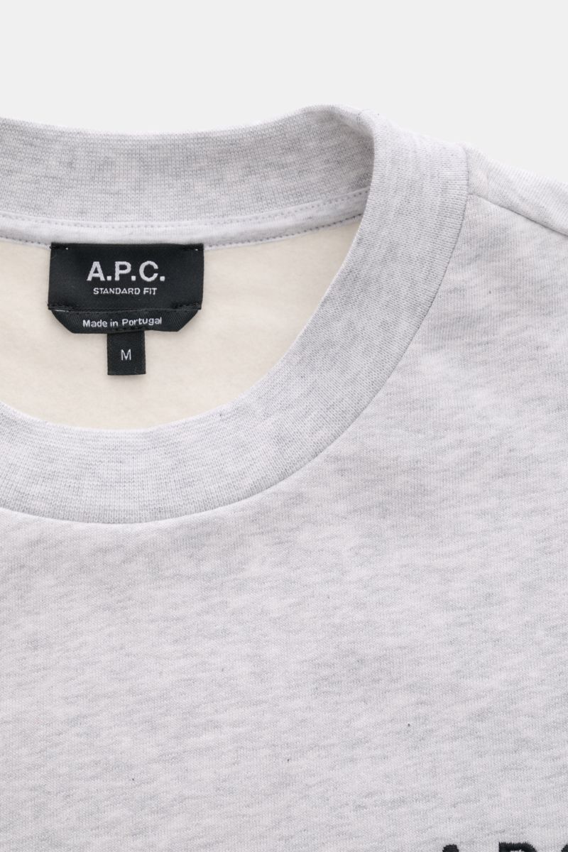 A.P.C. Crew neck sweatshirt 'Standard Rue Madame' grey melange