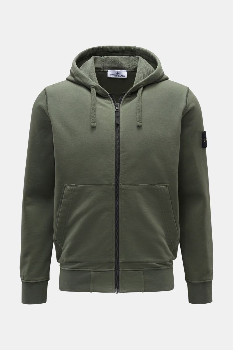Sweat jacket 'Felpa' grey-green