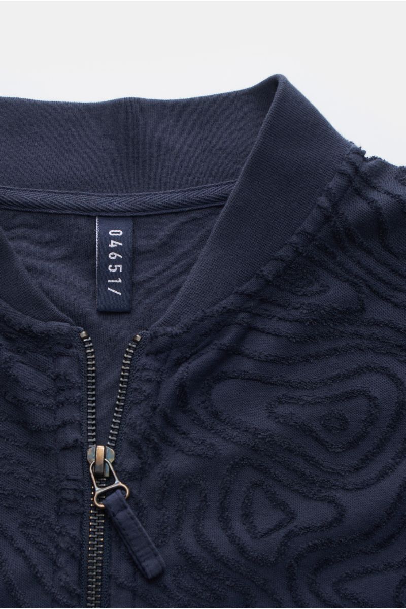 04651/ A trip in a bag Sweat jacket 'Seamap Bomber' navy