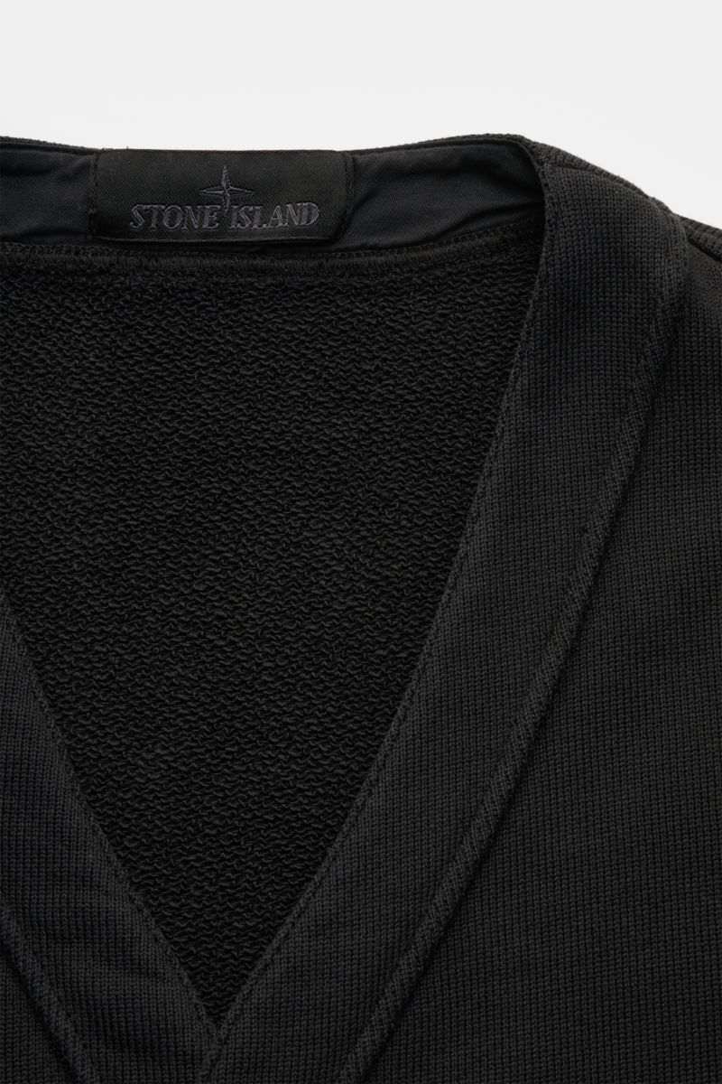 Stone Island Sweat-Cardigan 'Ghost Piece' schwarz