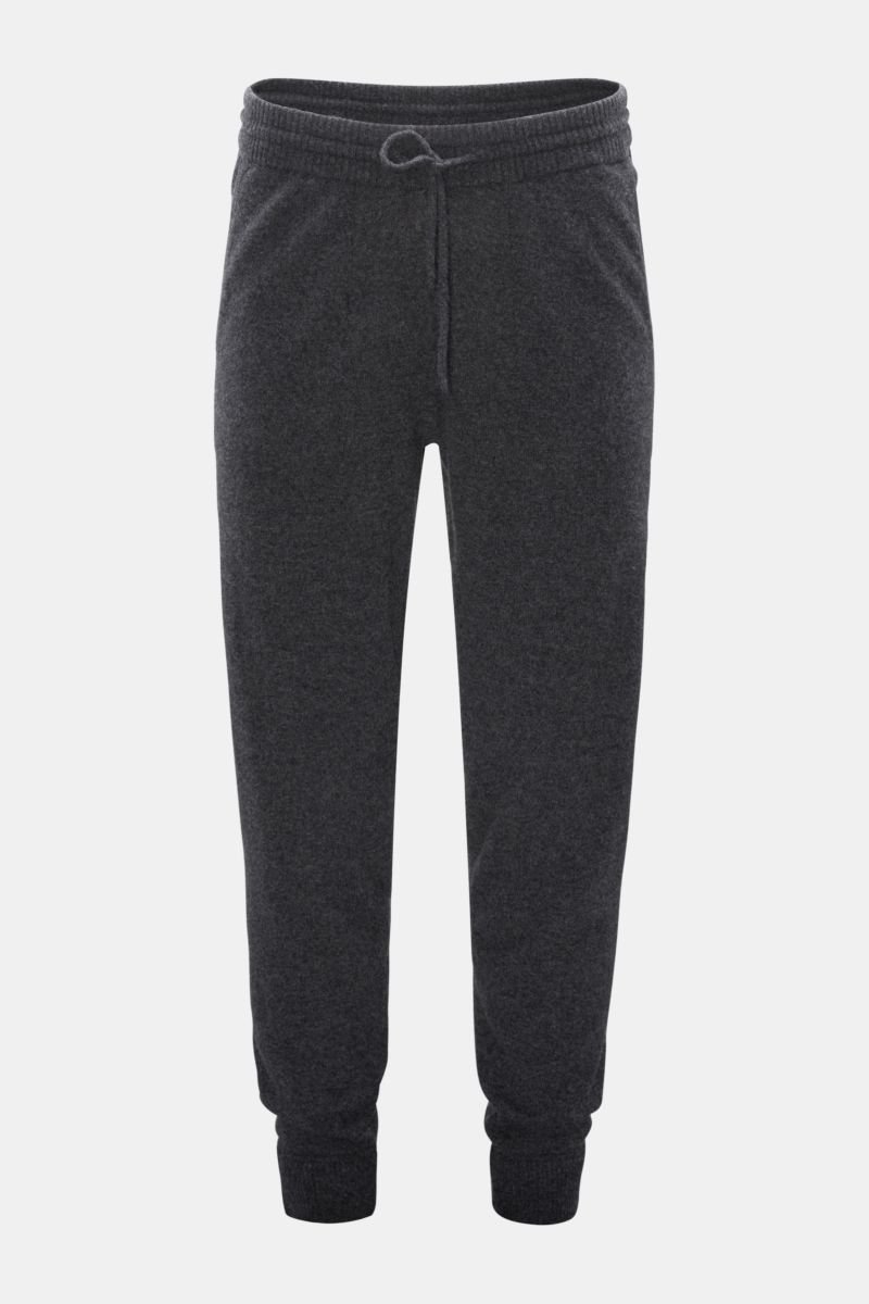 Cashmere jogger pants dark grey