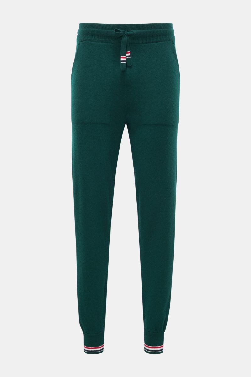 Cashmere sweat pants dark green