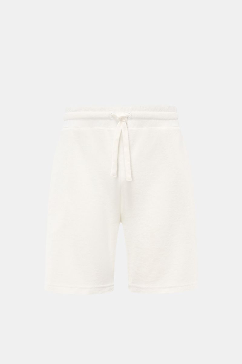 Zeybra Portofino 1962 Frottee-Shorts weiß, Frontansicht, Regular Fit, Frottee aus Baumwolle/Microfaser, elastischer Bund mit Tunnelzug, Taschen, weicher Griff, Urlaubsfeeling.
