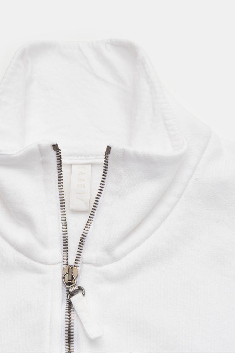 04651/ A trip in a bag Sweat-Troyer 'Quarter Zip' weiß