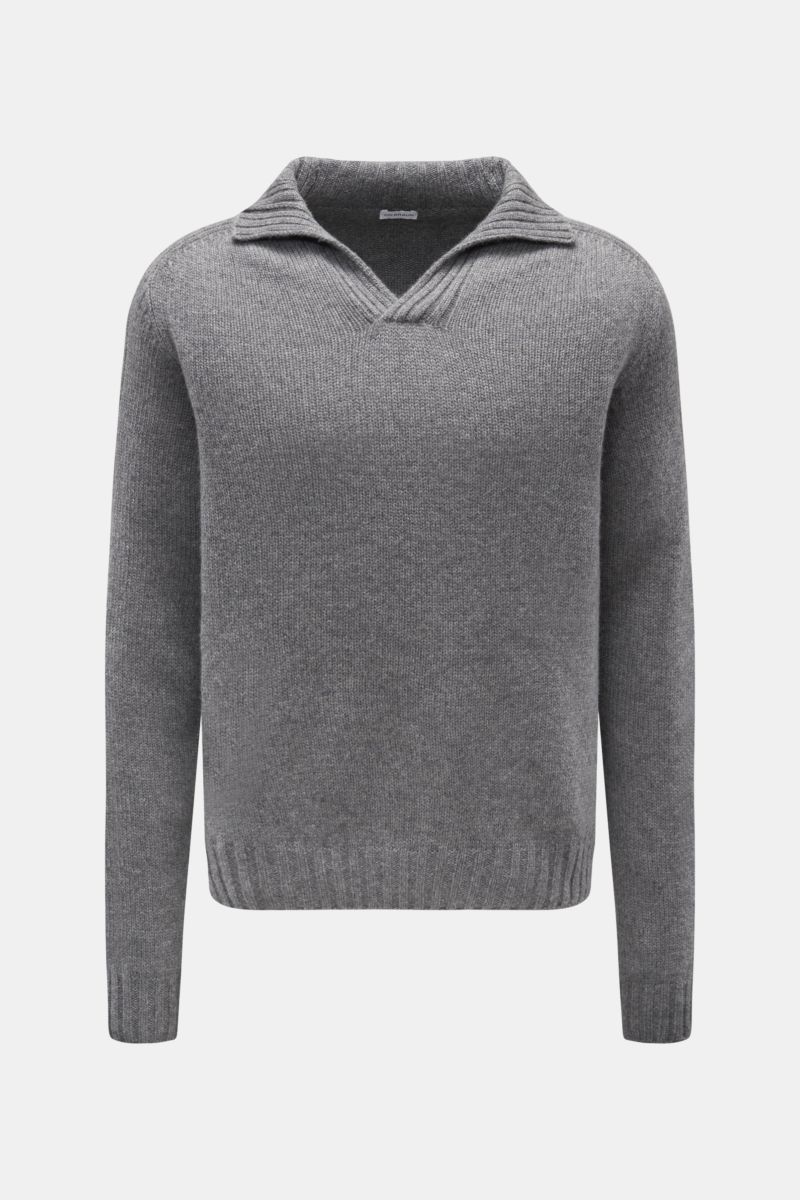 Cashmere Pullover grau meliert