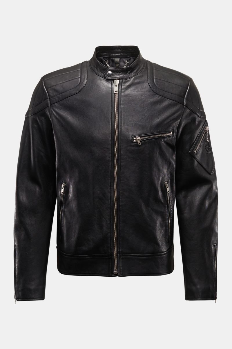 Leather jacket 'T-Racer' black