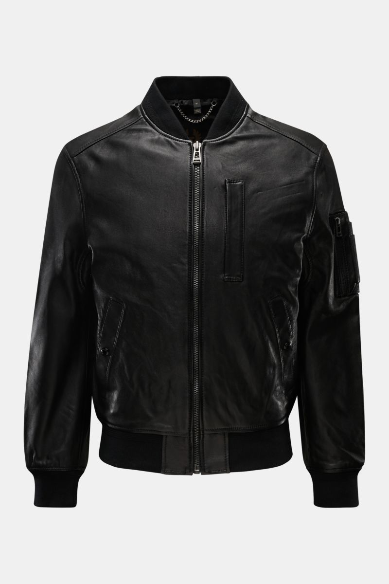 Lederblouson 'Marker' schwarz