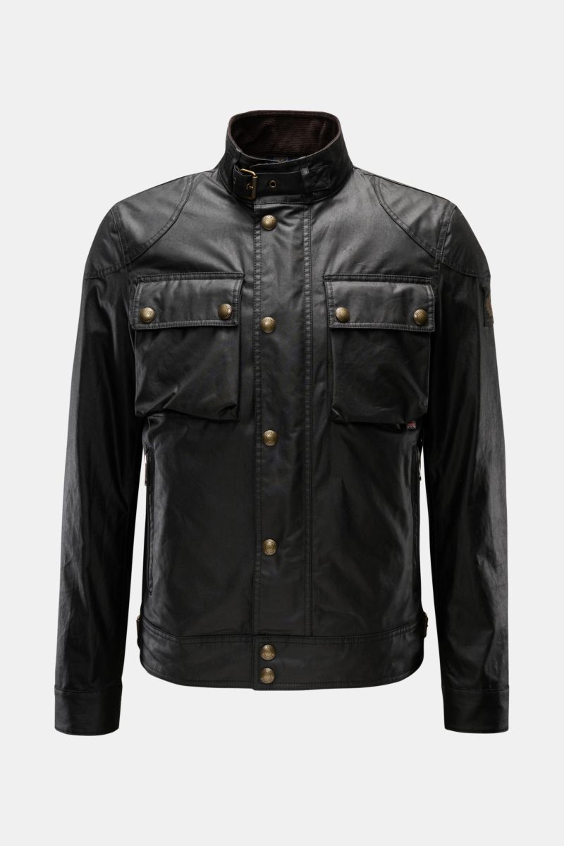 Waxed jacket 'Racemaster' black 