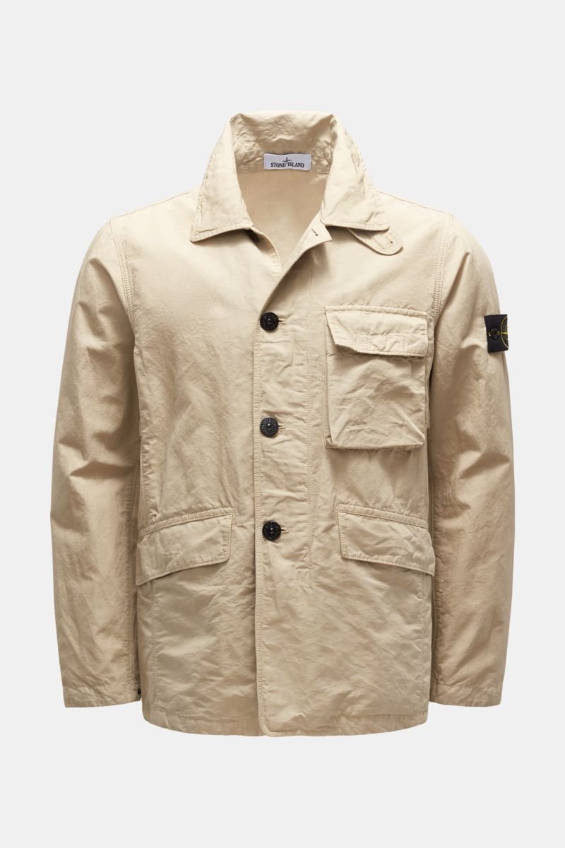 Field Jacket 'Tela Cotone Lino Fiammato-TC' beige
