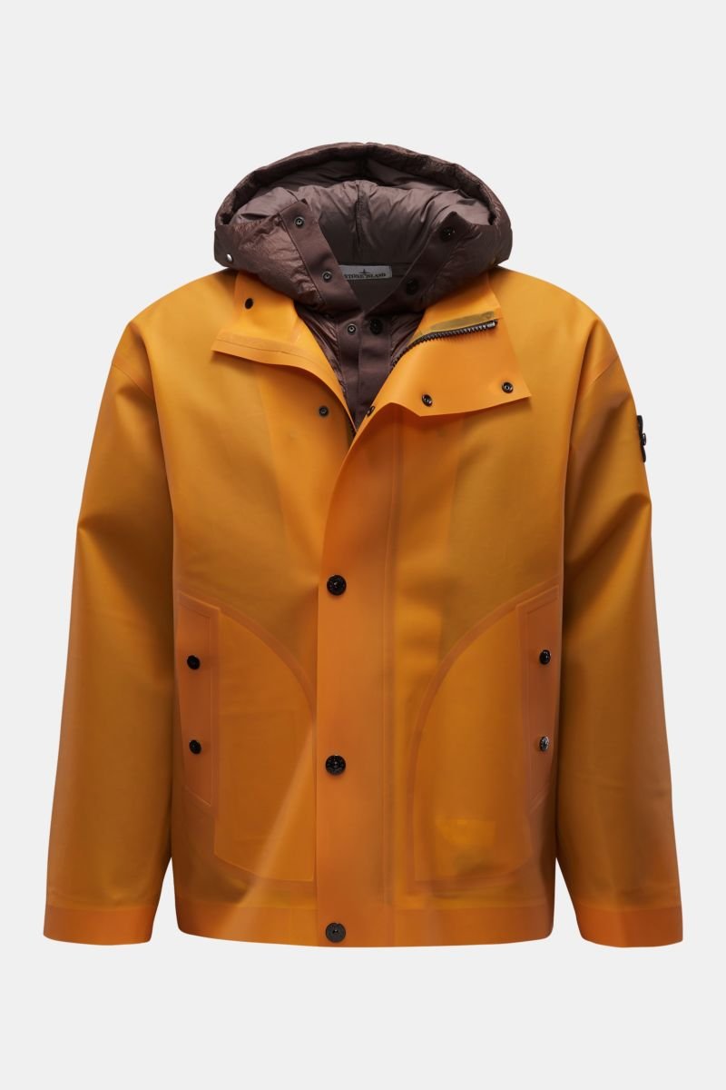 Farbwechsel-Daunenjacke 'Poly Strata Ice Jacket' dunkelbraun/orange