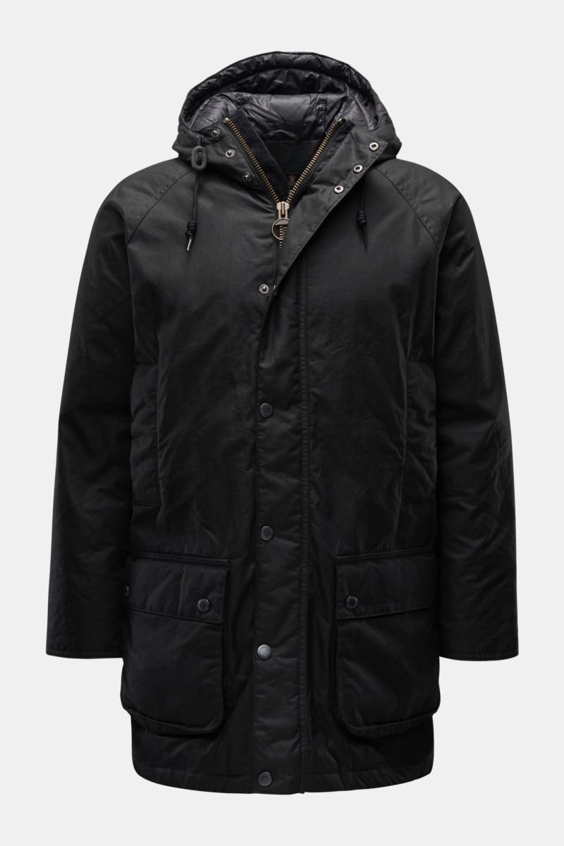 Waxed jacket 'Hooded Beaufort' black