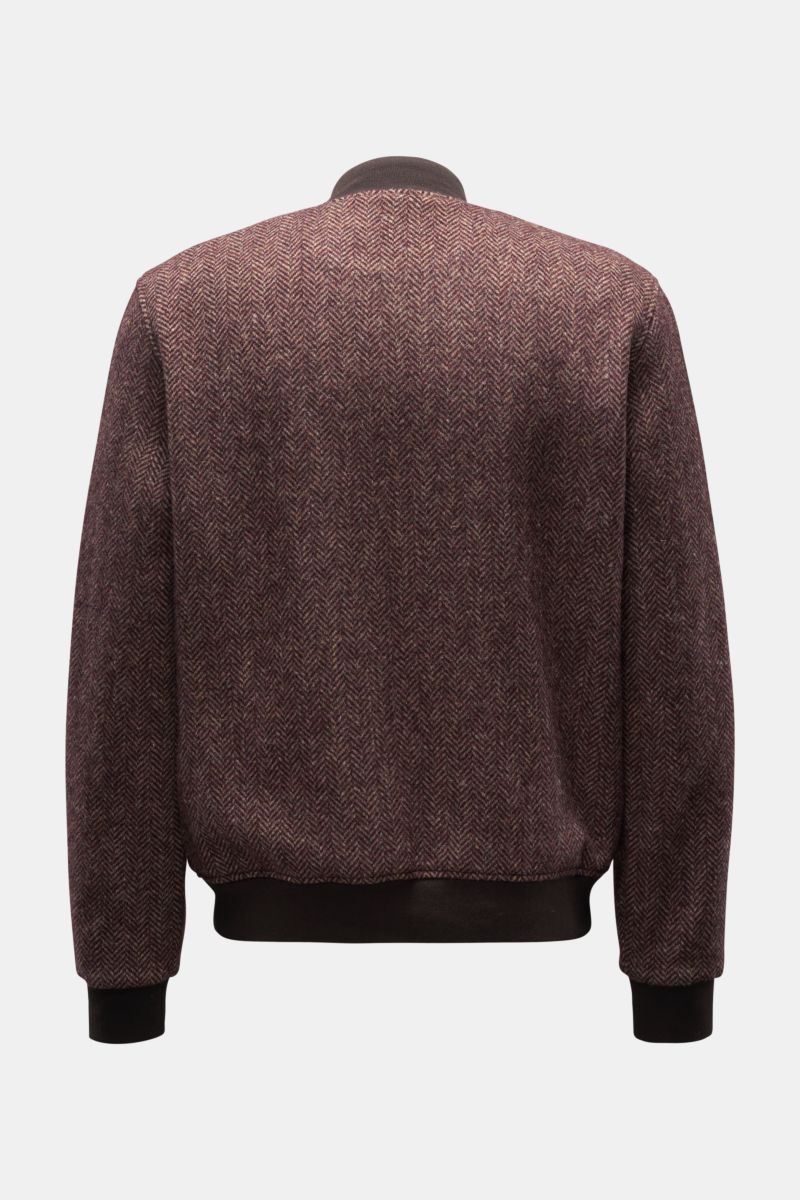 04651/ A trip in a bag Woll-Blouson bordeaux/hellbraun