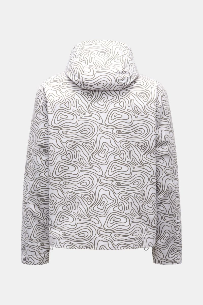 04651/ A trip in a bag Jacket 'Seamap Breaker' white/olive patterned