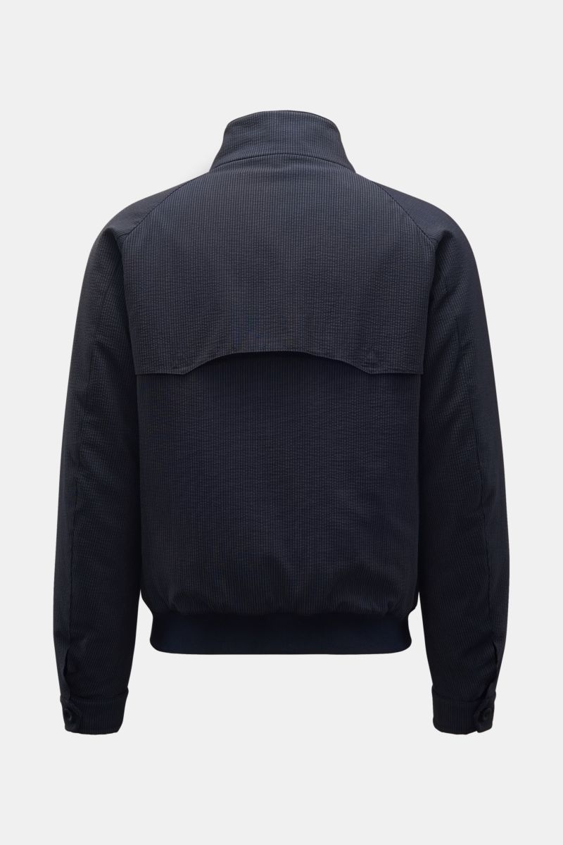 04651/ A trip in a bag Seersucker-blouson navy/grey-blue striped