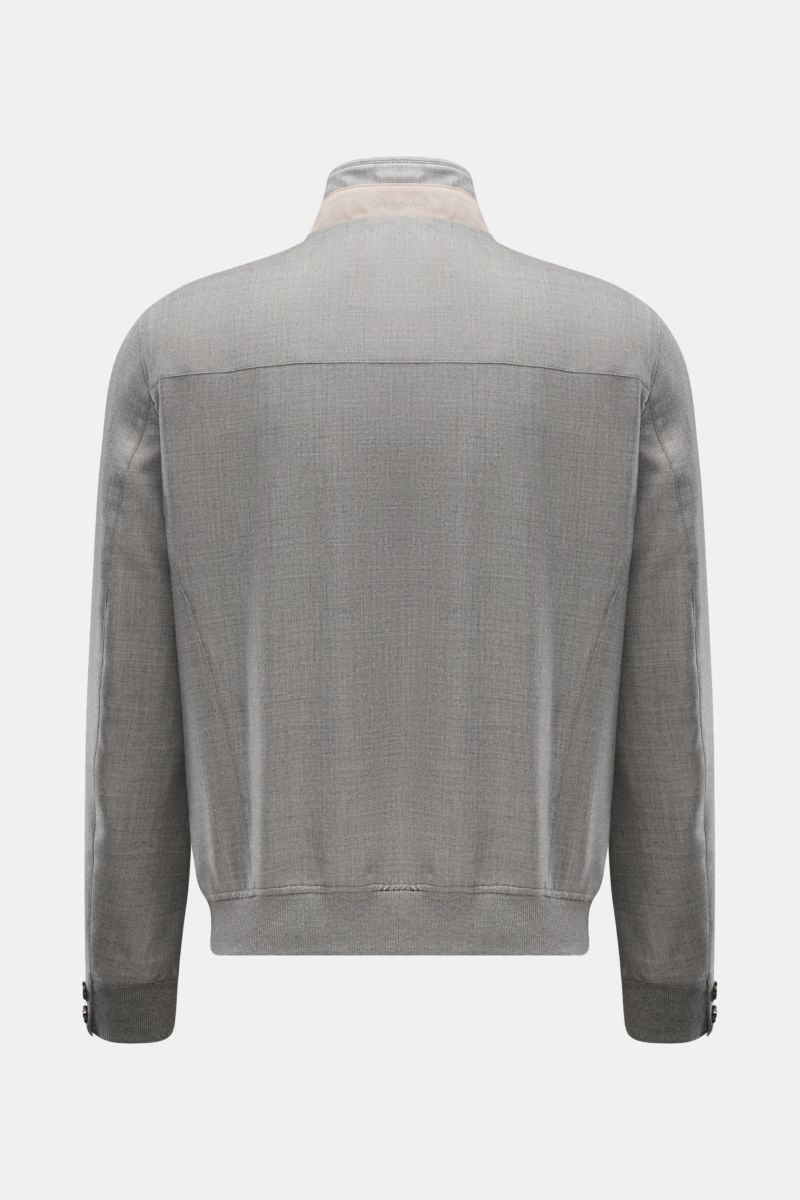 Mandelli Cashmere blouson grey melange