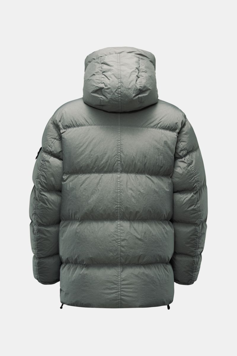 Stone Island Daunenjacke 'Garment Dyed Crinkle Reps NY' grau