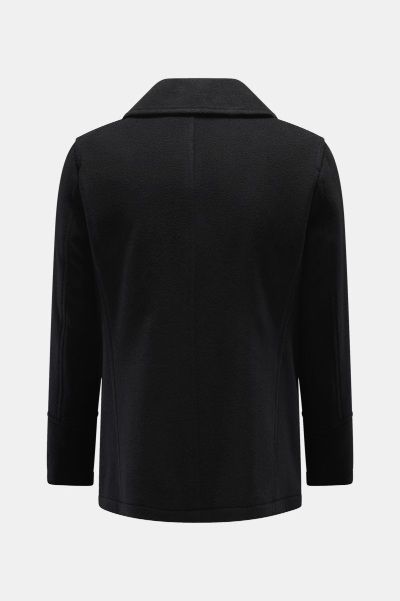 Rückansicht der Sealup Cabanjacke 'Amalfi Peacoat' schwarz, Slim Fit, weicher Wolle-Cashmere-Mix mit leichter Wattierung.